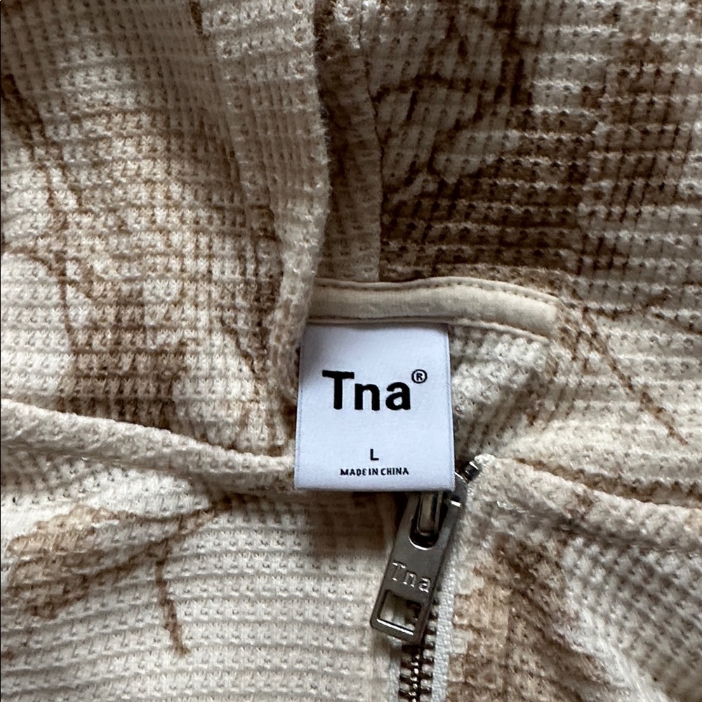 TNA Aritzia Tan Camouflage zip hoodie - Picture 3 of 4